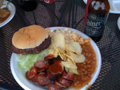 Meat sides are a good compliment to meat entrees. So is beer.
