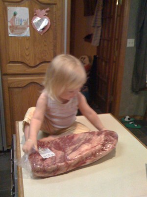 Even young girls appreciate 70’s Big. She can lift it AND eat it.