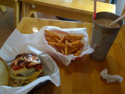 1 lb. burger, fries, and shake (From The Scott)