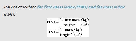 The FFMI formula for reference, taken directly from the Romano/Roberts article. 